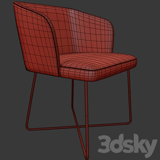 Modrest Stelle And Arven Chair Mid century 3ds Max - thumbnail 3