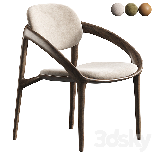 Molly Dining Chair 3ds Max - thumbnail 1