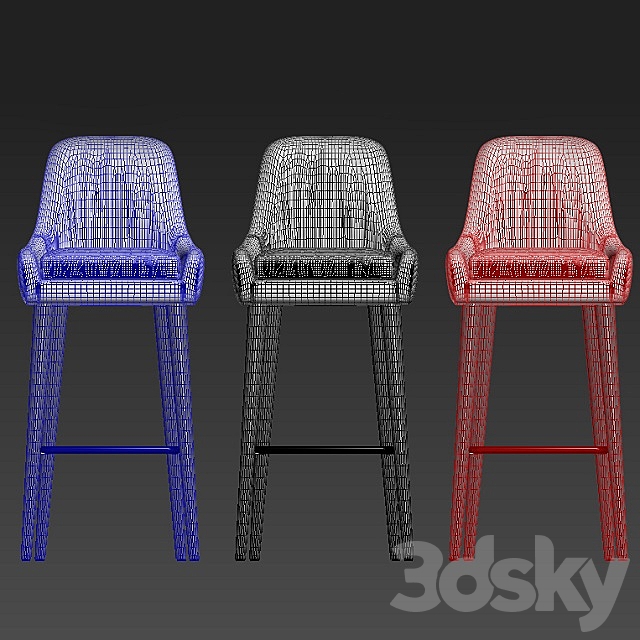 MONTBEL barstool DANIELLE 03682 3DSMax File - thumbnail 3