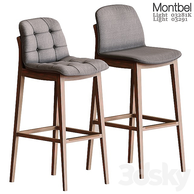 Montbel Barstool Light 03281K Light 03291 3DSMax File - thumbnail 1