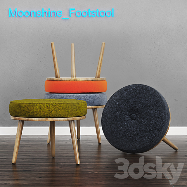 Moonshine_Footstool 3DS Max Model - thumbnail 1