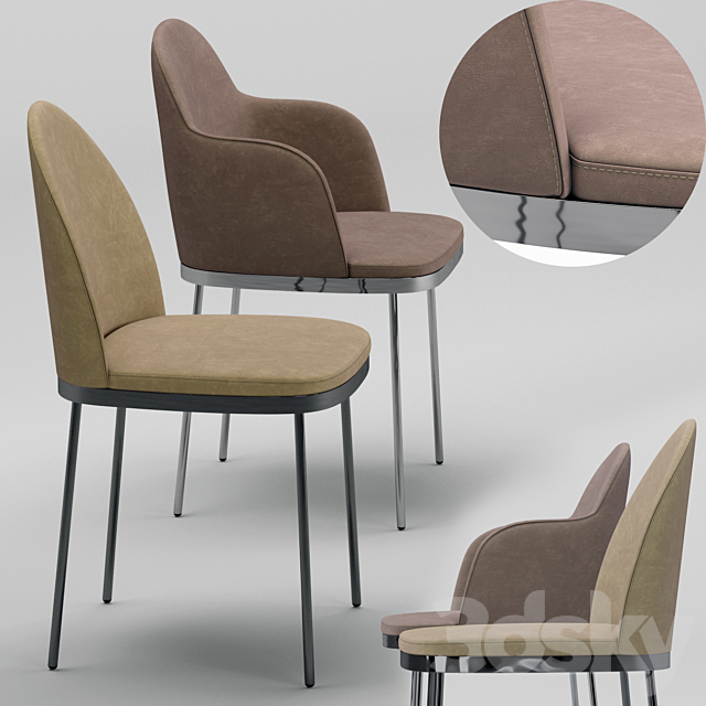 Moroso Precious chairs 3ds Max - thumbnail 2