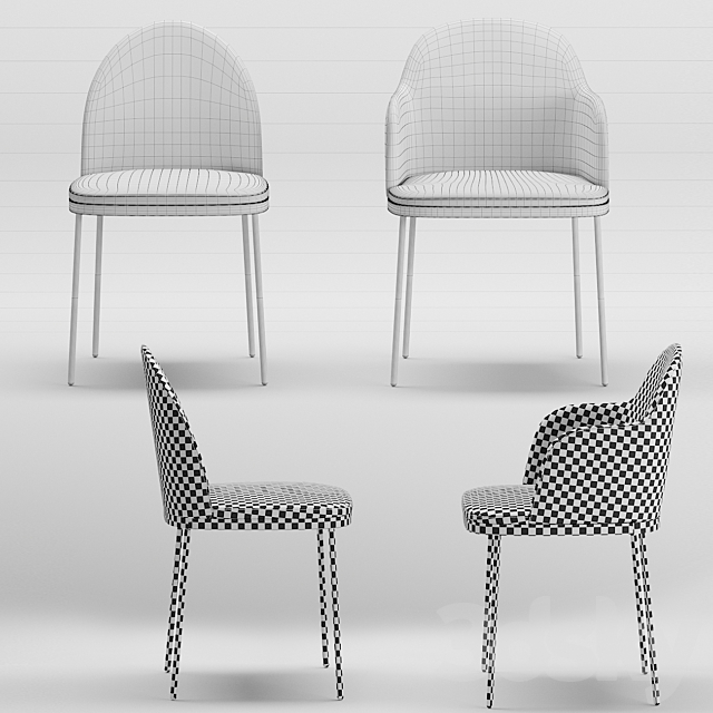 Moroso Precious chairs 3ds Max - thumbnail 3