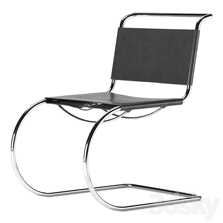 MR10 Side Chair by Mies Van Der Rohe 3DS Max Model - thumbnail 1