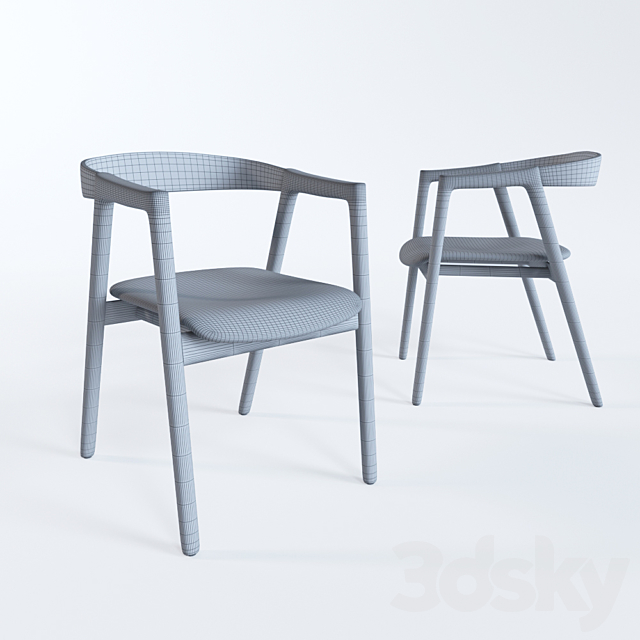 Muna chair 3DS Max Model - thumbnail 2