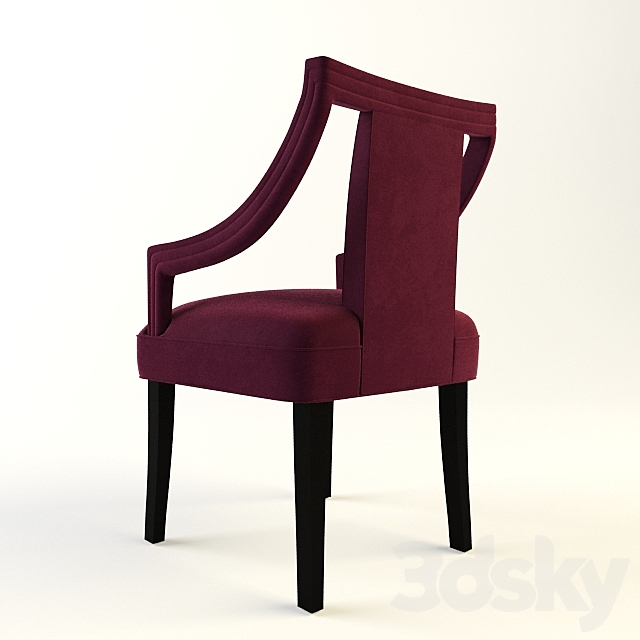 MUNA | CORSET DINING CHAIR 3DS Max Model - thumbnail 2