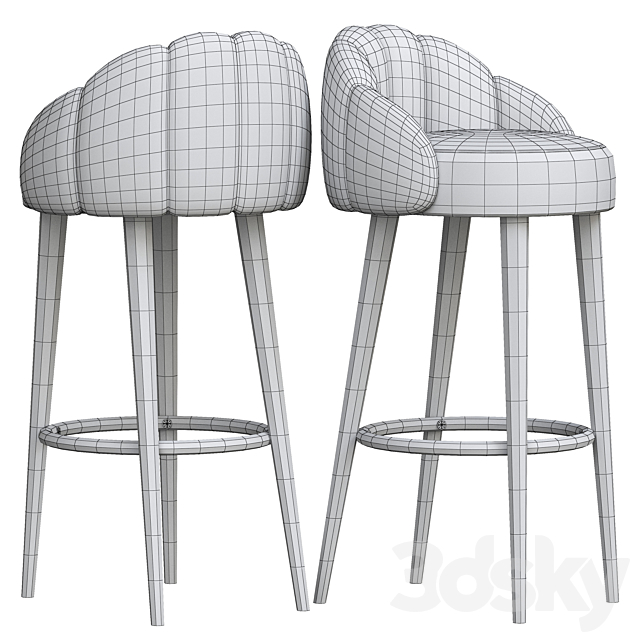 Munna OLYMPIA BAR STOOL 3DS Max Model - thumbnail 4