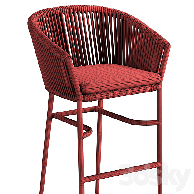 Muse Barstool 3DSMax File - thumbnail 5