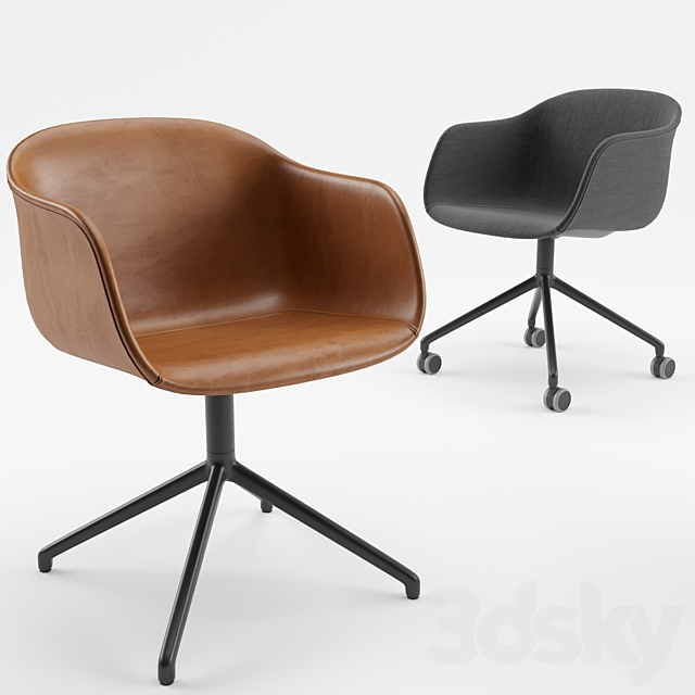 Muuto Fiber Armchair 3DS Max Model - thumbnail 3