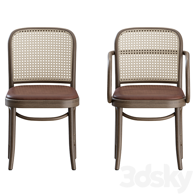 N.811 Mid-Century Chair by Josef Hoffmann 3DS Max Model - thumbnail 5