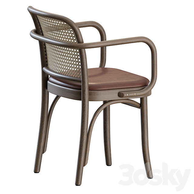 N.811 Mid-Century Chair by Josef Hoffmann 3DS Max Model - thumbnail 6