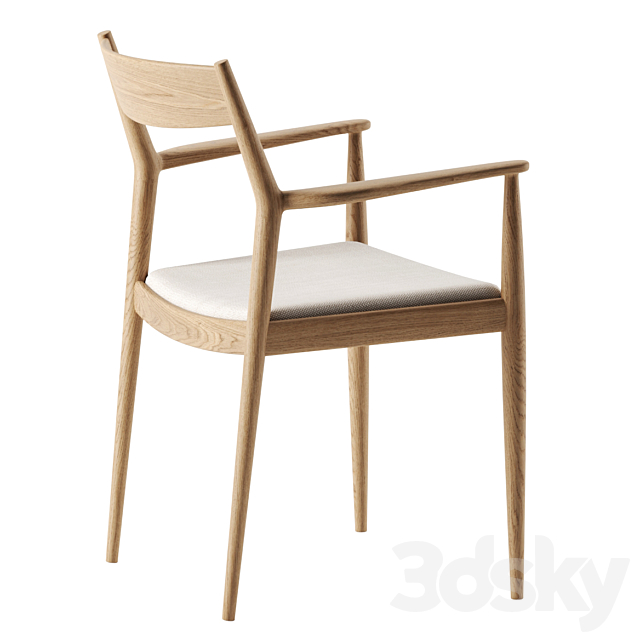 N – DC01 chair by Karimoku Case Study 3DS Max Model - thumbnail 2