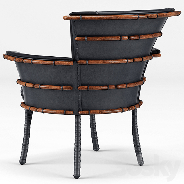 Navajo Dining Chair 3DS Max Model - thumbnail 2