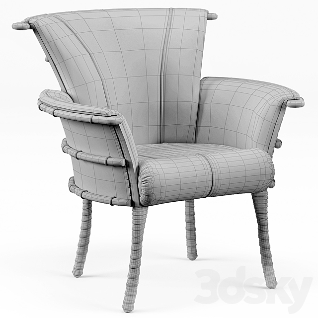 Navajo Dining Chair 3DS Max Model - thumbnail 3