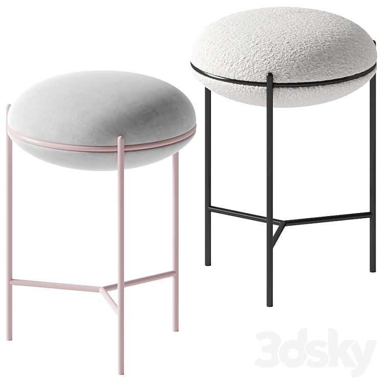 NEA Stool 3DS Max Model - thumbnail 1