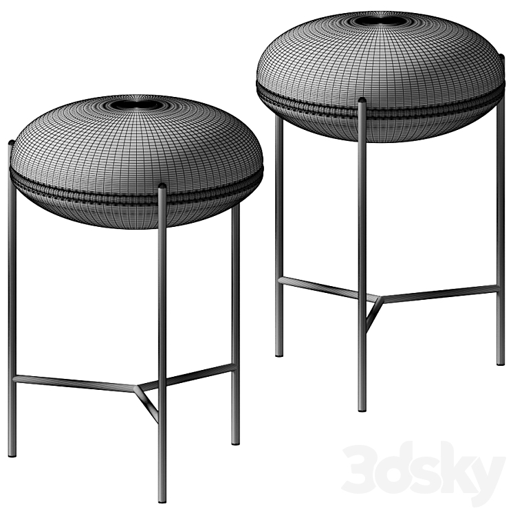 NEA Stool 3DS Max Model - thumbnail 2