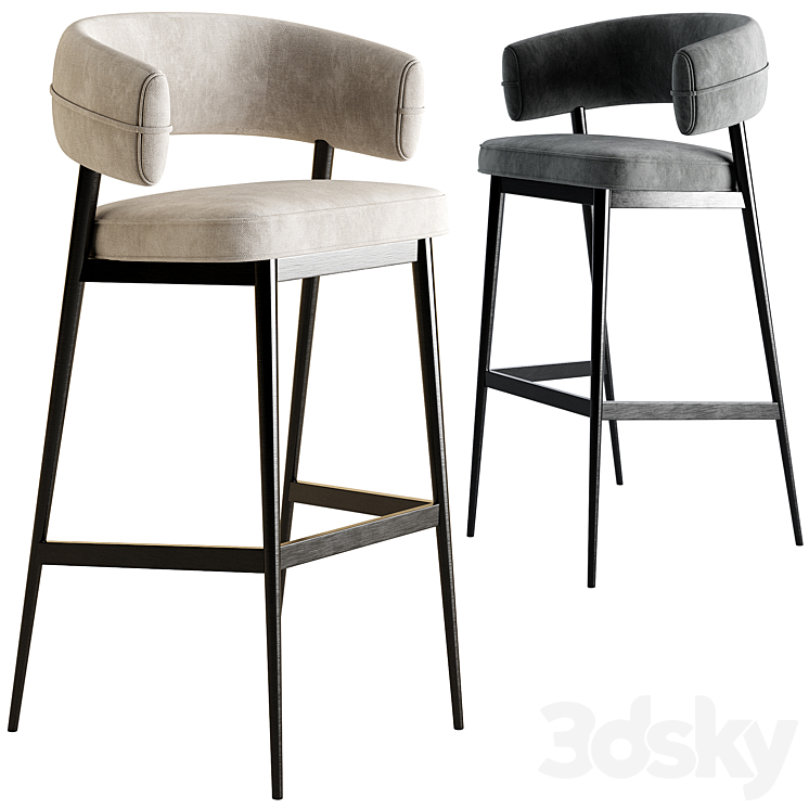 NENA Bar chair 3DS Max Model - thumbnail 1