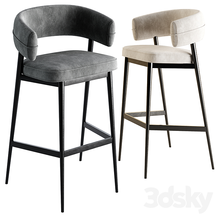 NENA Bar chair 3DS Max Model - thumbnail 2