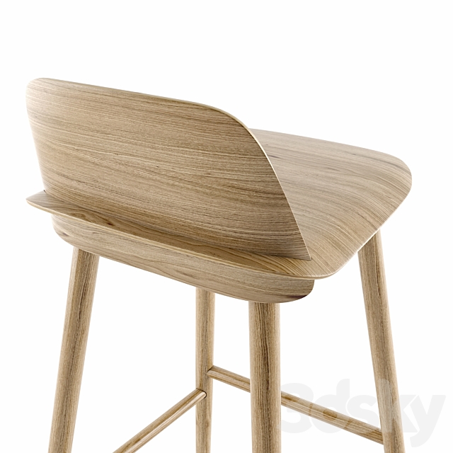 Nerd Bar Stool by Muuto 3DS Max Model - thumbnail 3