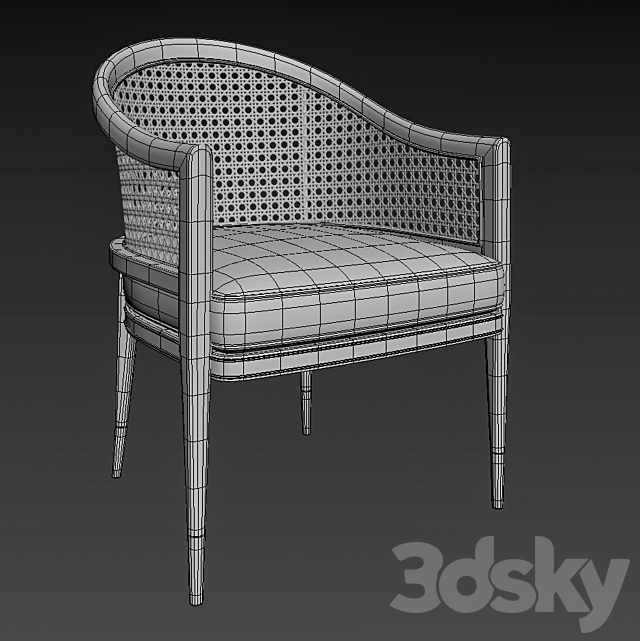 Nicholas Haslam Grasse Chair 3DS Max Model - thumbnail 4