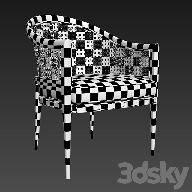 Nicholas Haslam Grasse Chair 3DS Max Model - thumbnail 5