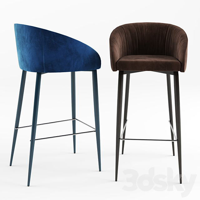 Nicolas Elbe bar stool 3DS Max Model - thumbnail 3