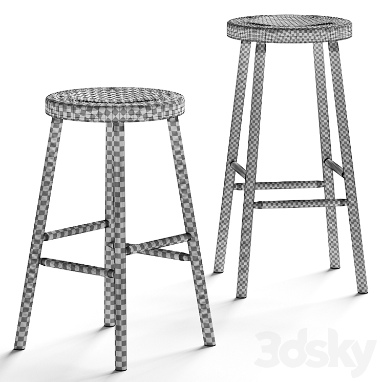 Nikari Storia Bar Stool 3DS Max Model - thumbnail 2