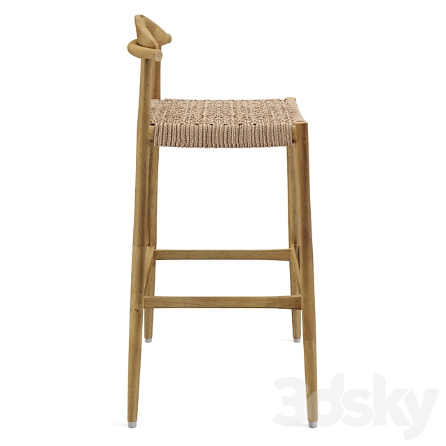 Nina Bar Stool seat76 3DS Max Model - thumbnail 2