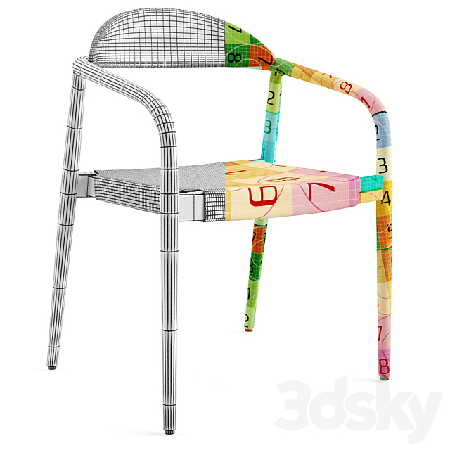 Nina Chair Scandinavian style 3DS Max Model - thumbnail 5