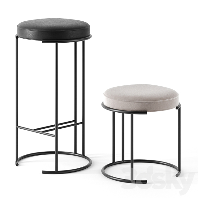 Nina stools by Living divani 3DSMax File - thumbnail 1