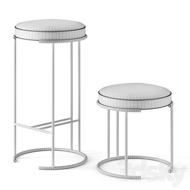 Nina stools by Living divani 3DSMax File - thumbnail 2