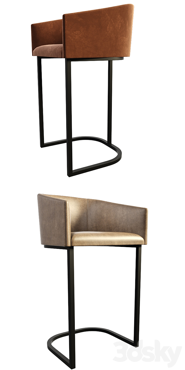 Noble Bar Chair 3DSMax File - thumbnail 2