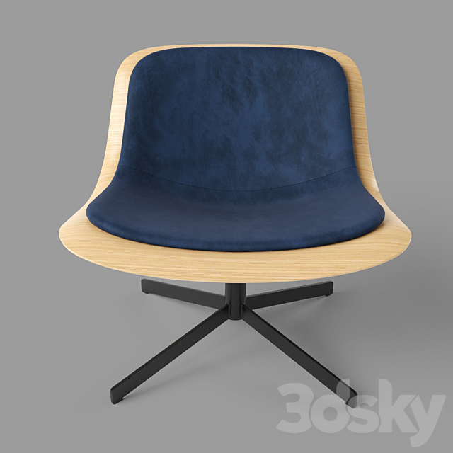 Nonesuch Swivel Lounge Chair 3DSMax File - thumbnail 3