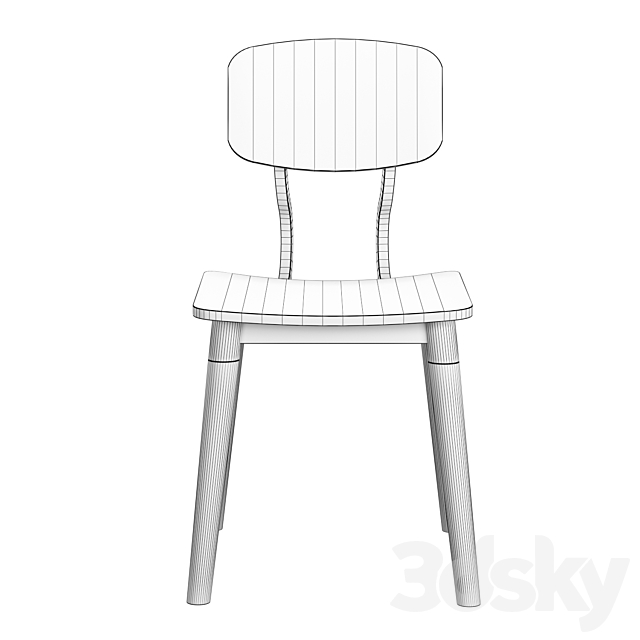 Norfolk Chair 3DS Max Model - thumbnail 5