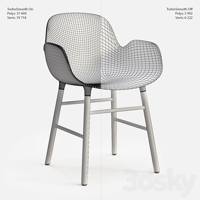 Normann Copenhagen: Form Armchair 3DS Max Model - thumbnail 2