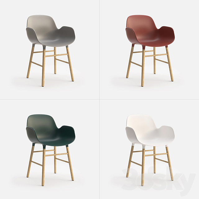 Normann Copenhagen: Form Armchair 3DS Max Model - thumbnail 3