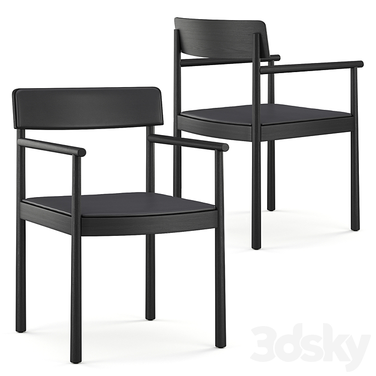 Normann Copenhagen Timb Armchair Black 3DS Max Model - thumbnail 1