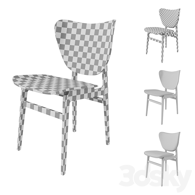 Norr11 Elephant Dining Chair 3DS Max Model - thumbnail 3