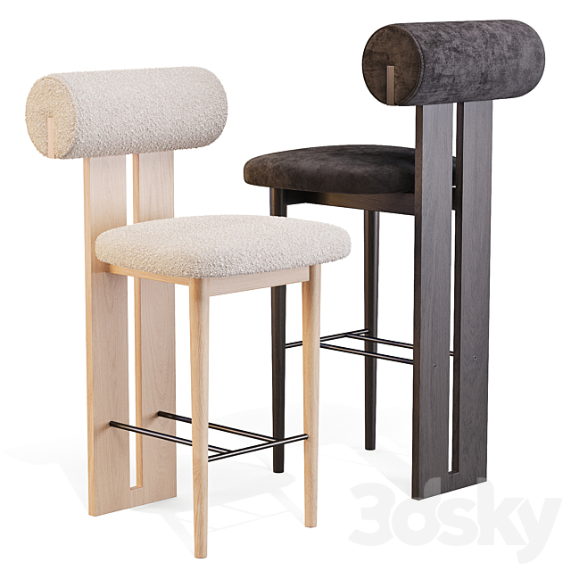 Norr11: Hippo – Bar and Counter Stool 3ds Max - thumbnail 1