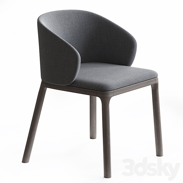 Novamobili Navy Tub Chair 3DS Max Model - thumbnail 2