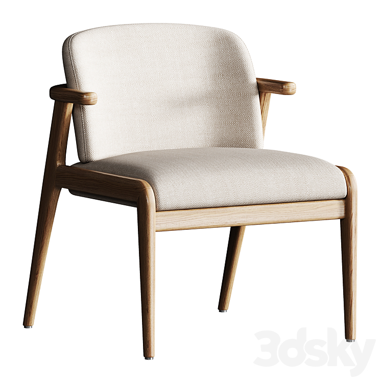 Nowe Dining Chair 3DS Max Model - thumbnail 3
