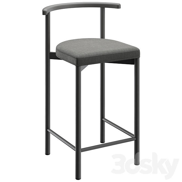 NRA chair and semi-bar stool by DELO 3ds Max - thumbnail 3