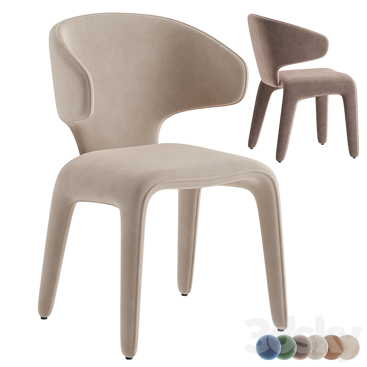 Nuevo Bandi chair 3DS Max Model - thumbnail 1