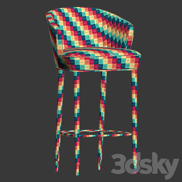 Nuka Bar Chair 1stdibs 3ds Max - thumbnail 2