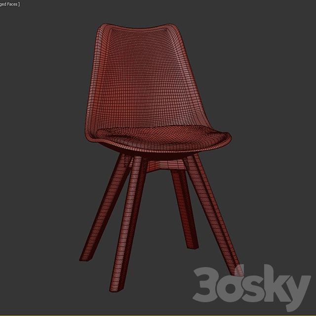 Nyx Upholstered Dining Chair 3DS Max Model - thumbnail 3