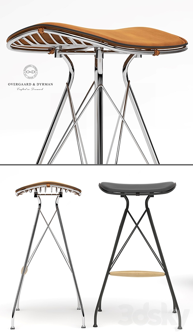 O&D Wire Bar Stool 3DSMax File - thumbnail 2