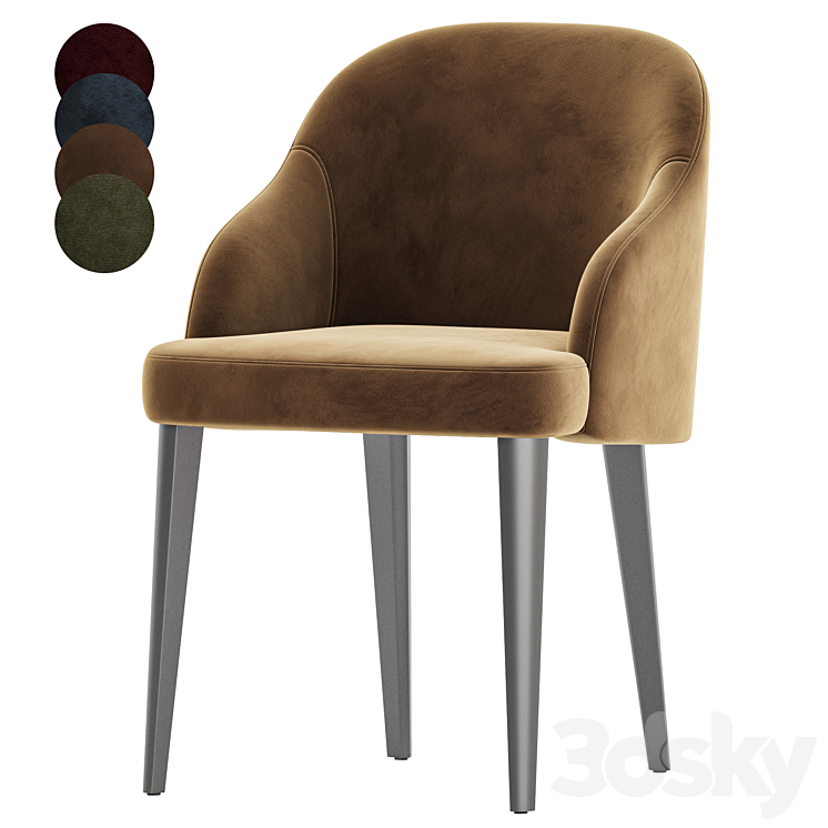 odette chair set 1 3DS Max Model - thumbnail 3