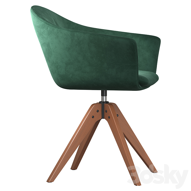 Office chair Dalqui by La Redoute 3DS Max Model - thumbnail 2