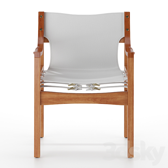 Old armchair 3DS Max Model - thumbnail 2