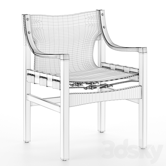 Old armchair 3DS Max Model - thumbnail 4